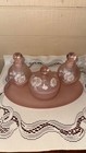 Pink Satin Glass 4 Piece Vintage Westmoreland Dresser Vanity Set-elegant