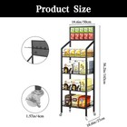 Retail Snack Display Rack 4-tier Metal Candy Display Merchandise Rack Retail    