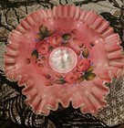Victorian Brides Basket With  Silver Plated Frame
