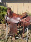 Vintage   Antique 15  Walla Walla Western Roping Saddle In Usable Condition