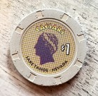  1 Caesars Casino Chip - Lake Tahoe  Nevada  