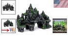 Artistic Resin Mountain View Fish Tank Decoration With Bridge   Plants  13 7 