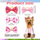 100pcs Dog Hair Bows With Rubber Bands  Mixed Print And Small medium  Mixed