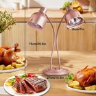 Food Heat Lamp 500w Commercial 2 Head Restaurant French Fries Warmer W 2 Bulb