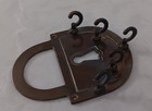 Vintage Brass Multiple Key Holder Wall Hanging 5 Hooks Italy