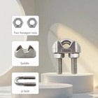 8pcs 5 16  Wire Rope Clamps M10 Wire Rope Cable Clip 304 Stainless Steel Wire   