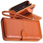 Womens Long Wallet Id Card Cash   Cell Phone Pu Leather Clutch Purse   Lot Of 5