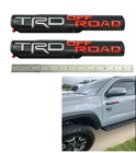 2pcs Trd Sport Emblem 3d Made Fit For Tacoma Trd Badge Black Red Badge New    