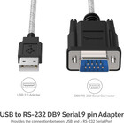 6-ft Usb To Rs-232 Db9 Serial 9 Pin Adapter  prolific Pl2303   sbt-usc6k 