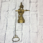 Vintage Brass Door Knocker Bell Cast Iron Wall Mount Church Monastery Design Mcm