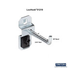 2 In  Single Rod 90 Degree Bend 3 16 In  Dia Zinc Plated Steel Pegboard Hook  5-