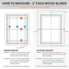 31 w X 60 h Cordless 2  Signature Faux Woodgrain Blind Embossed White
