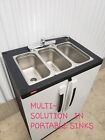 Portable Sink Mobile Self Contained Hot Water Concession Three  Compartment 110v