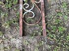 Vtg  mid Century Cast Iron Porch Railing Architectural Salvage Rail Scrolled