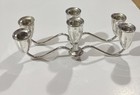 Sterling Silver Three Candelstick Holders  weighted  Set Of 2 Tops
