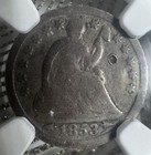 1853 Arrows Seated Liberty Silver Half Dime H10c Philadelphia