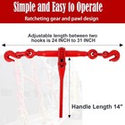 4 Set Ratchet Load Binder 9200lb 10ft 5 16 -3 8  Chain Binder Kit G70 Hook Chain
