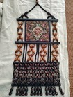 Vintage Antique Beaded Tapestry Wall Art With Pocket Handmade Ooak