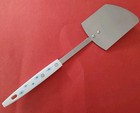 Vtg Blue Atomic Starburst White Handle Stainless Angled Spatula  Usa Mcm