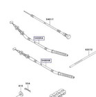 Kawasaki Mule 500   520   550 New Right Left Parking Brake Cable Replacement Set