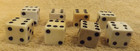 Lot Of 8 Vintage 5 8  White Dice  Not Sure Of Composition