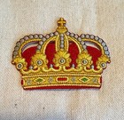 King Queen Crown Iron-on Patch New Embroidered Royal Family Emperor Applique New