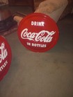 Coca-cola 1945 Vintage Button Sign Original 36 Inch