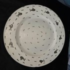 Emilia Castillo White Ceramic Platter Inlaid Silver Fish 13 1 4  With Paperwork
