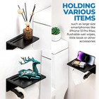 Toilet Paper Holder W shelf Black Anti-rust Aluminum Tissue Roll W phone
