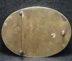 Xb05108 Very Cool Vintage 1970s  wood Panels  Artwork Fashion Unisex Belt Buckle