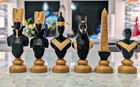 Egyptian Chess Pieces  no Board 