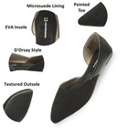 Alpine Swiss Anya Black Ballet Flats  Slip On Women s Shoes  Pointed Toe Flats