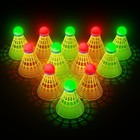 Glow In The Dark Badminton Shuttlecocks - 6 12 Pack  360   Led Light-up Nylon Bir