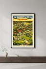      University Of Tulsa Vintage Poster - 24x36    - Retro Decor 200gsm Paper       