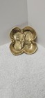 Vintage Virginia Metalcrafters Solid Brass 4 Leaf Clover Trinket Tray