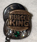 Vtg Burger King Advertising Pin Tie Tack Sterling Silver Employee Service Award