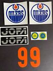 Replicated Vintage Jofa Vm Helmet 225   235 51 Model Stickers  Gretzky Oilers 99