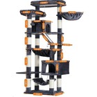 Multi-level Cat Tree Tower W  Caves Perches Scratching Board   Pompoms Basket