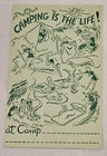Vintage Set Of 4 Girl Scout Camp Postcard Vintage Illustrated Cartoon Unused