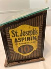 Vintage St Josephs Aspirin Drug Store Display Advertising Cabinet And Tins Wow  