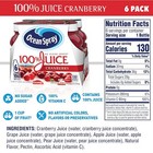 Ocean Spray   100  Juice Cranberry Juice Blend  10 Fl Oz  6 Count  pack Of 1 