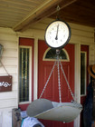 Chatillon New York Antique Hanging Mercantile Scale W  Metal Pan Home Barn Decor