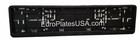 European License Plate Set - Any Text  Embossed - German Black On Black Matte