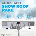 Quickway Imports Snow Rake Shovel   Aluminum Snow   Leaf Removal Tool   Pushe   