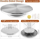 7   Turntable Sculpting Wheel Double-sided Pottery Silent Rotating Banding Wheel