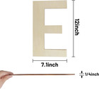 Unfinished Wooden Letters 12 Inch  Large Wood Letters E For Wall Decor