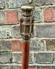 Vintage Brass Telescope Handle Wooden Walking Stick Cane Spyglass Antique Scope