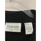 Chico s Travelers Button Front Jacket Size 3 xl Slinky Knit Paisley Embroidered