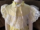 Vtg 70s Toddler Girls Yellow Party Dress Organza Lace   Pleats 4t 5t