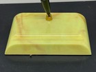 Vintage Green Marbled Plastic Resin Desktop Pen Holder Retro Mid Century Office